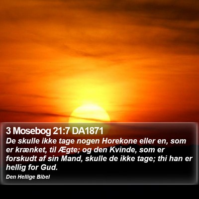 3 Mosebog 21:7 DA1871 Bible Verse Image