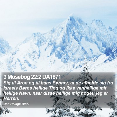 3 Mosebog 22:2 DA1871 Bible Verse Image