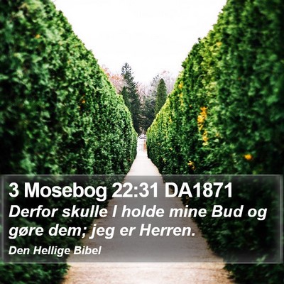 3 Mosebog 22:31 DA1871 Bible Verse Image