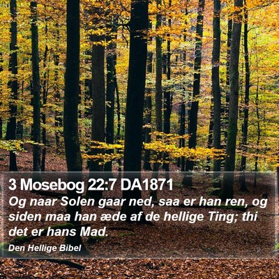 3 Mosebog 22:7 DA1871 Bible Verse Image