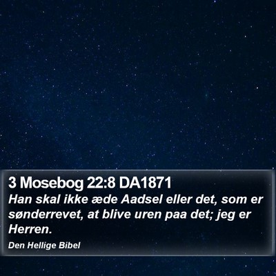 3 Mosebog 22:8 DA1871 Bible Verse Image
