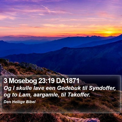 3 Mosebog 23:19 DA1871 Bible Verse Image
