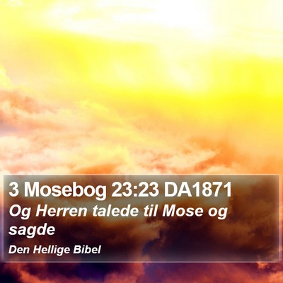 3 Mosebog 23:23 DA1871 Bible Verse Image