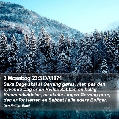 3 Mosebog 23:3 DA1871 Bible Verse Image