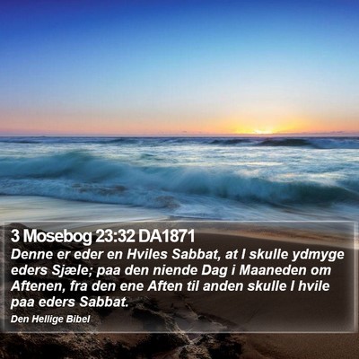 3 Mosebog 23:32 DA1871 Bible Verse Image