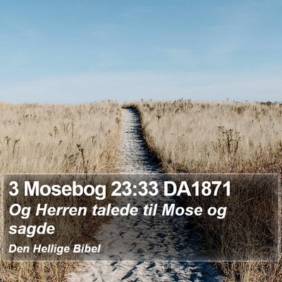 3 Mosebog 23:33 DA1871 Bible Verse Image