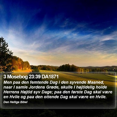 3 Mosebog 23:39 DA1871 Bible Verse Image