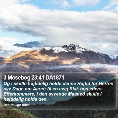 3 Mosebog 23:41 DA1871 Bible Verse Image