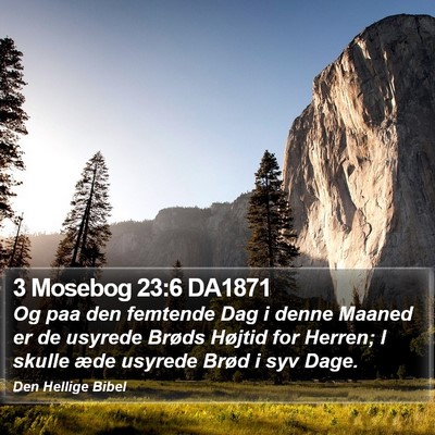 3 Mosebog 23:6 DA1871 Bible Verse Image