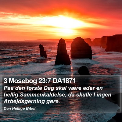 3 Mosebog 23:7 DA1871 Bible Verse Image