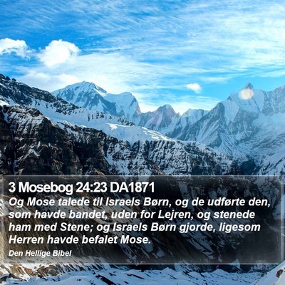 3 Mosebog 24:23 DA1871 Bible Verse Image