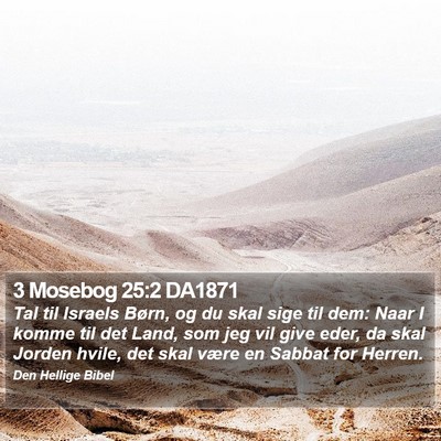 3 Mosebog 25:2 DA1871 Bible Verse Image