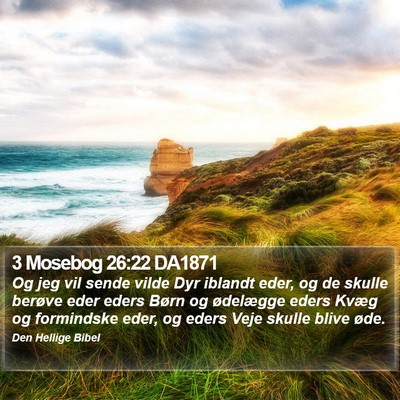 3 Mosebog 26:22 DA1871 Bible Verse Image
