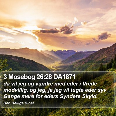 3 Mosebog 26:28 DA1871 Bible Verse Image