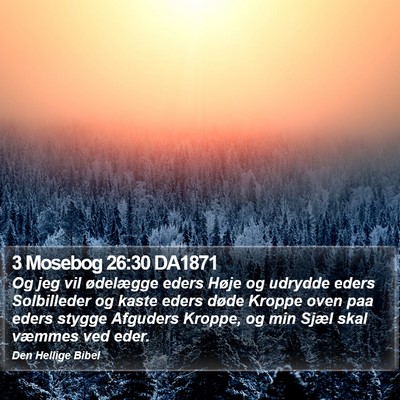 3 Mosebog 26:30 DA1871 Bible Verse Image