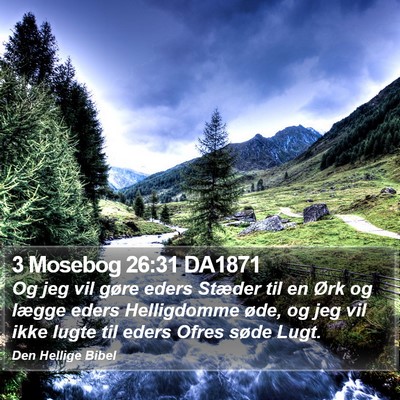 3 Mosebog 26:31 DA1871 Bible Verse Image
