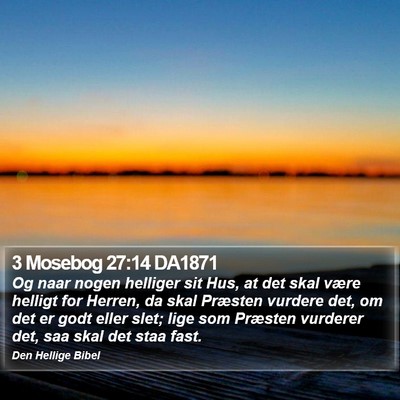 3 Mosebog 27:14 DA1871 Bible Verse Image