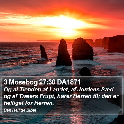 3 Mosebog 27:30 DA1871 Bible Verse Image