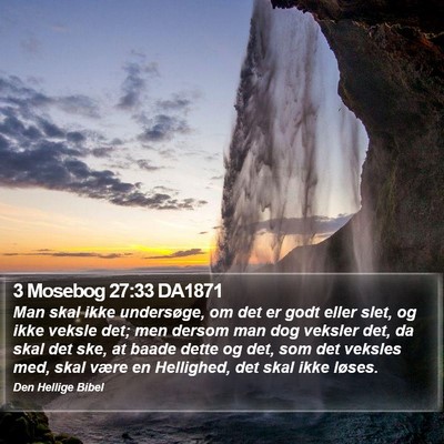 3 Mosebog 27:33 DA1871 Bible Verse Image