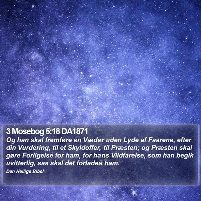 3 Mosebog 5:18 DA1871 Bible Verse Image