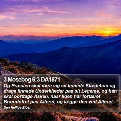 3 Mosebog 6:3 DA1871 Bible Verse Image