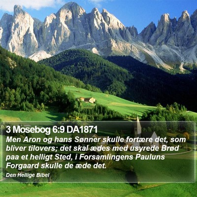 3 Mosebog 6:9 DA1871 Bible Verse Image