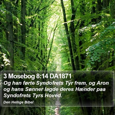 3 Mosebog 8:14 DA1871 Bible Verse Image