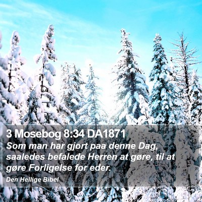 3 Mosebog 8:34 DA1871 Bible Verse Image