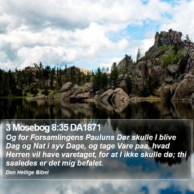 3 Mosebog 8:35 DA1871 Bible Verse Image