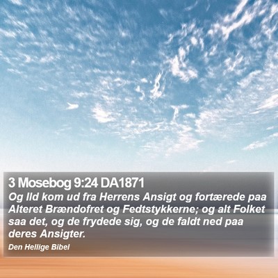 3 Mosebog 9:24 DA1871 Bible Verse Image