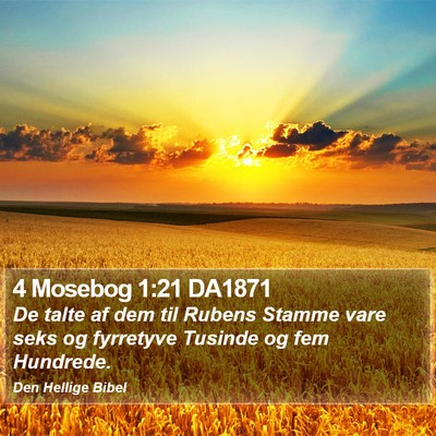 4 Mosebog 1:21 DA1871 Bible Verse Image