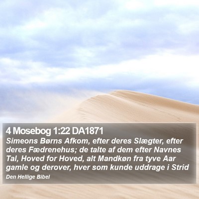 4 Mosebog 1:22 DA1871 Bible Verse Image