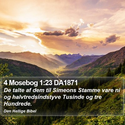 4 Mosebog 1:23 DA1871 Bible Verse Image