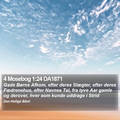 4 Mosebog 1:24 DA1871 Bible Verse Image