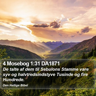4 Mosebog 1:31 DA1871 Bible Verse Image