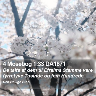 4 Mosebog 1:33 DA1871 Bible Verse Image