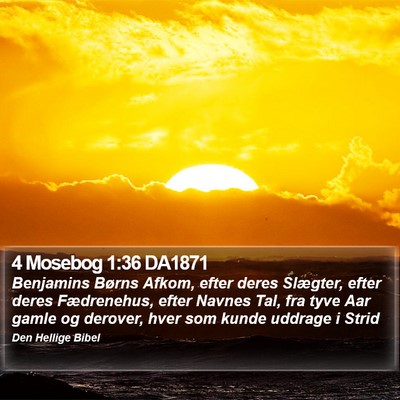 4 Mosebog 1:36 DA1871 Bible Verse Image