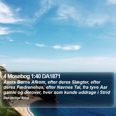 4 Mosebog 1:40 DA1871 Bible Verse Image
