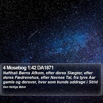 4 Mosebog 1:42 DA1871 Bible Verse Image