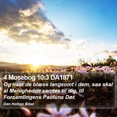 4 Mosebog 10:3 DA1871 Bible Verse Image