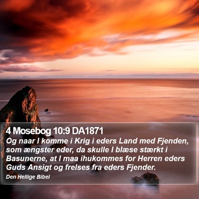 4 Mosebog 10:9 DA1871 Bible Verse Image