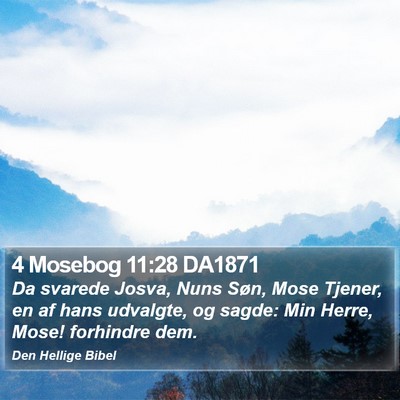 4 Mosebog 11:28 DA1871 Bible Verse Image