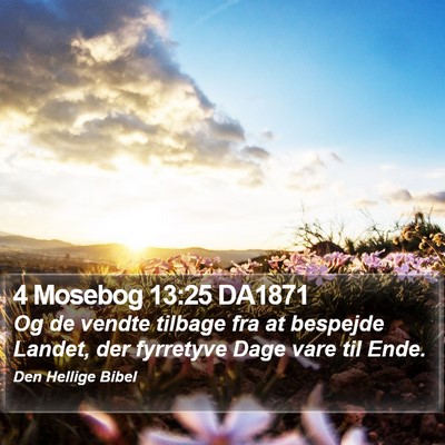 4 Mosebog 13:25 DA1871 Bible Verse Image