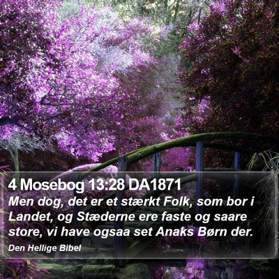 4 Mosebog 13:28 DA1871 Bible Verse Image