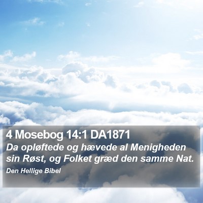 4 Mosebog 14:1 DA1871 Bible Verse Image