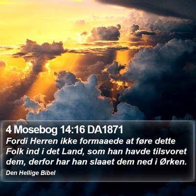 4 Mosebog 14:16 DA1871 Bible Verse Image