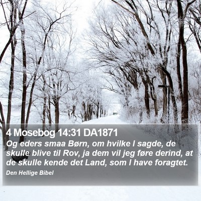 4 Mosebog 14:31 DA1871 Bible Verse Image