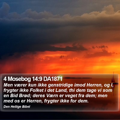 4 Mosebog 14:9 DA1871 Bible Verse Image