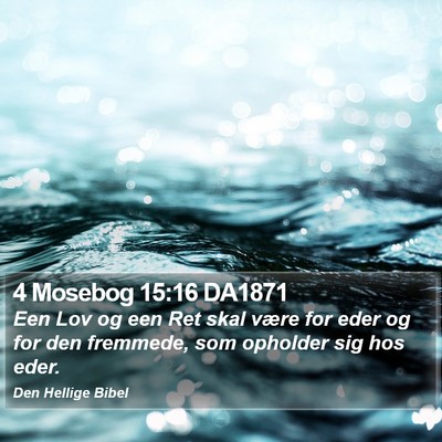 4 Mosebog 15:16 DA1871 Bible Verse Image