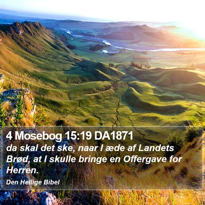 4 Mosebog 15:19 DA1871 Bible Verse Image